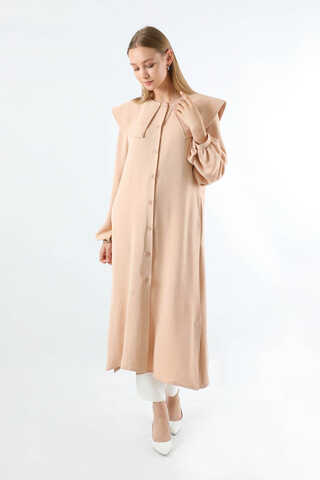 Geniş Bebe Yaka Tunik Somon - 1