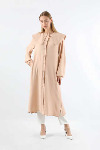 Geniş Bebe Yaka Tunik Somon - 3