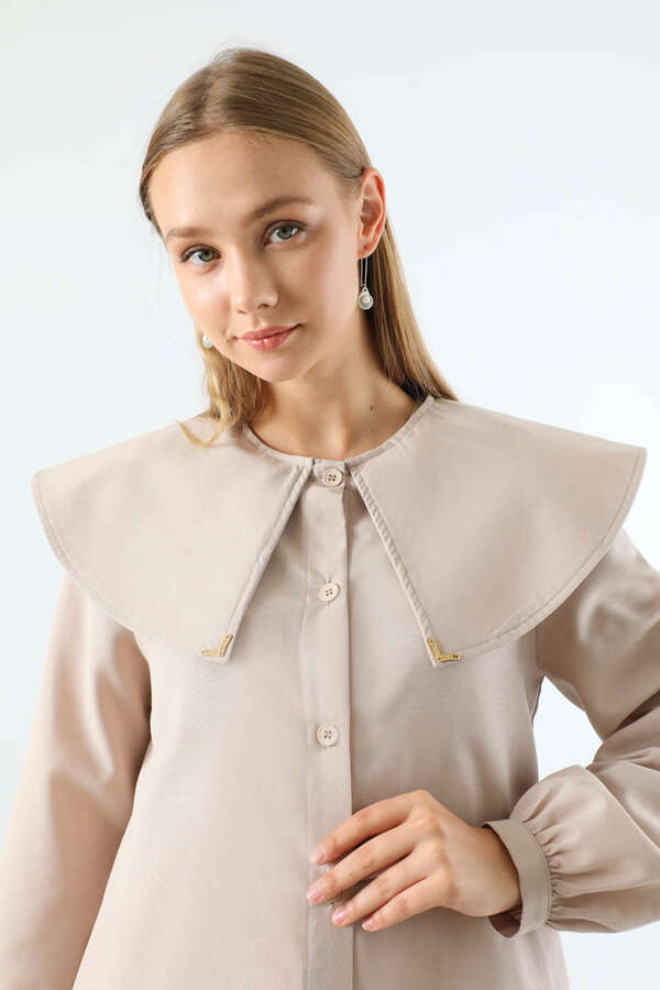 Geniş Bebe Yaka Tunik Taş - 5