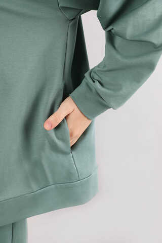 Geniş Yaka Etekli Spor Takım Mint - 4