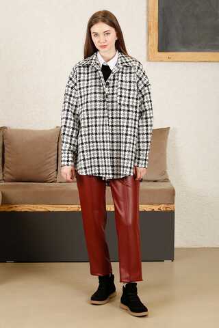 Gingham Oversize Shirt White - 2