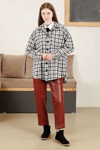 Gingham Oversize Shirt White - 3