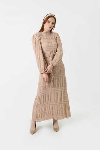 Gipeli Chiffon Dress Mink - 1