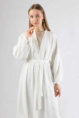 Giy Çık Kimono Ekru - 2