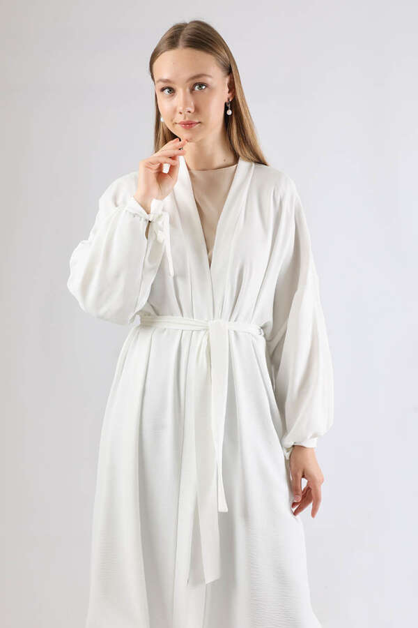 Giy Çık Kimono Ekru - 2