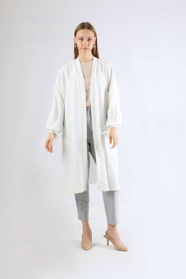Giy Çık Kimono Ekru - 3