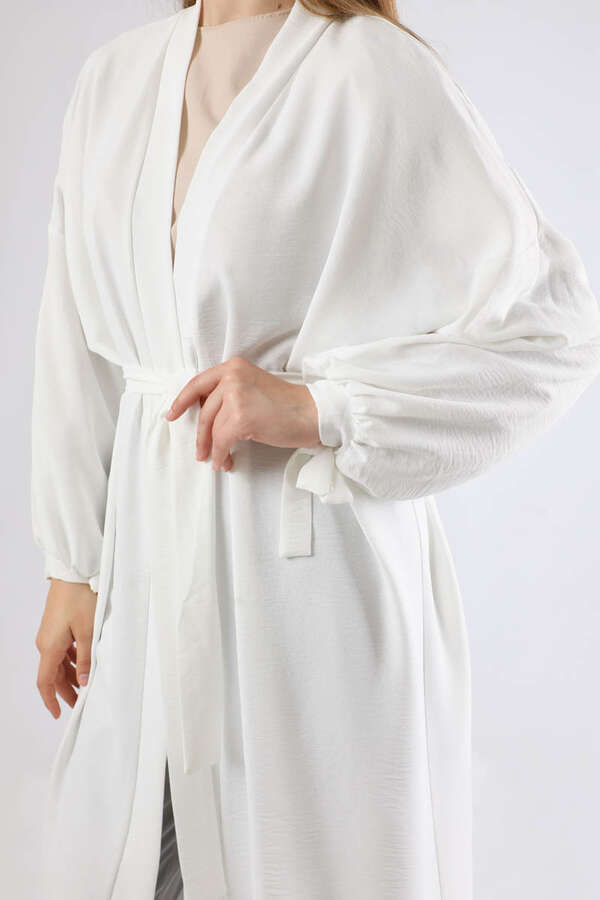 Giy Çık Kimono Ekru - 4