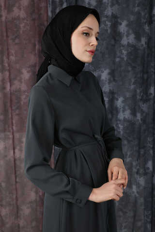 Medine İpeği Tunik Takım Antrasit - 6