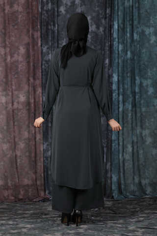 Medine İpeği Tunik Takım Antrasit - 9