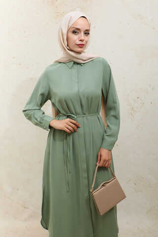 Medine İpeği Tunik Takım Haki - 7