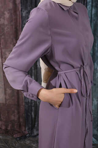 Medine İpeği  Tunik Takım Lila - 4