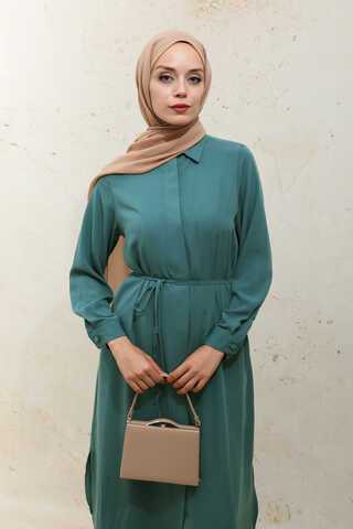 Medine İpeği  Tunik Takım Zümrüt - 7