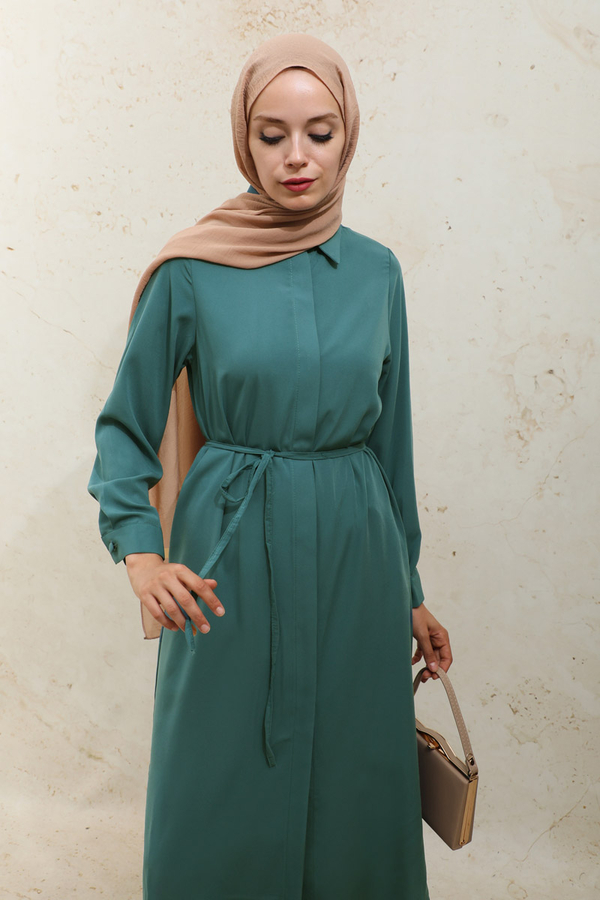 Medine İpeği  Tunik Takım Zümrüt - 8