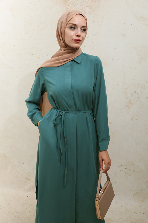Medine İpeği  Tunik Takım Zümrüt - 9