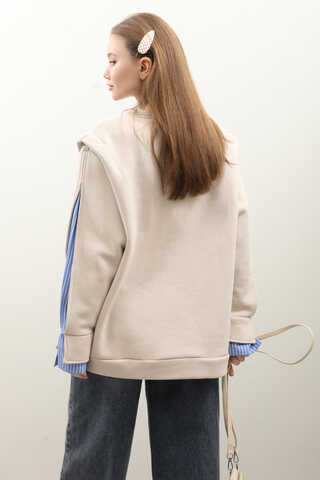 Gömlek Detaylı Sweat Taş - 6