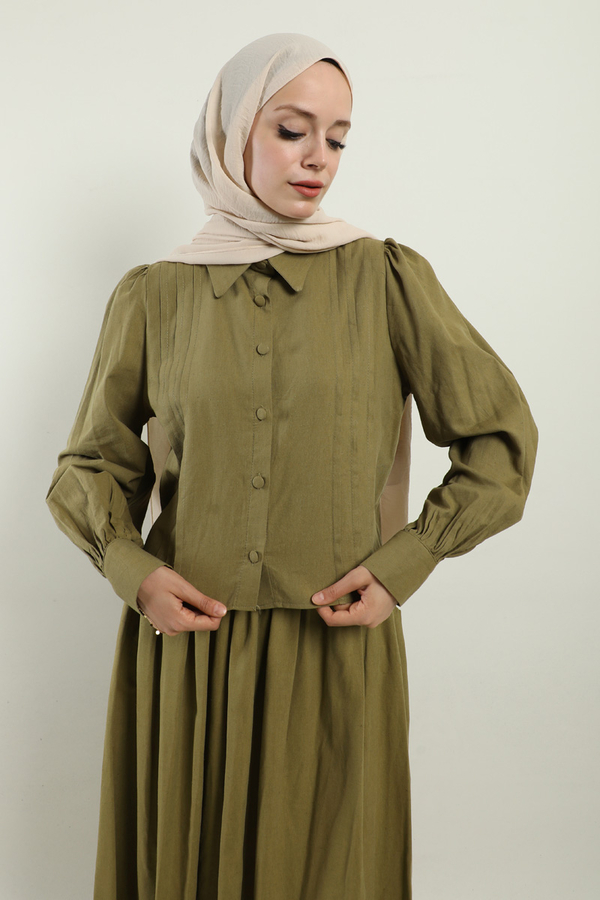 Gömlek Etek Takım Haki - 5