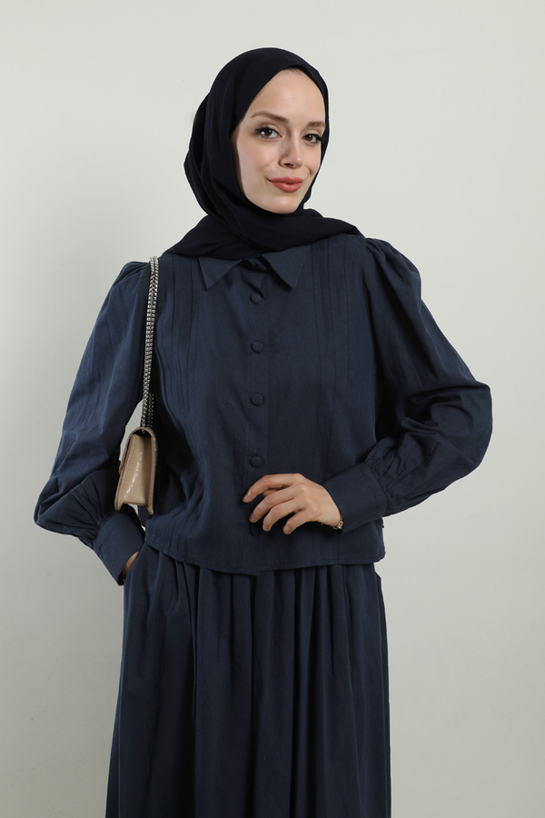 Gömlek Etek Takım Lacivert - 5