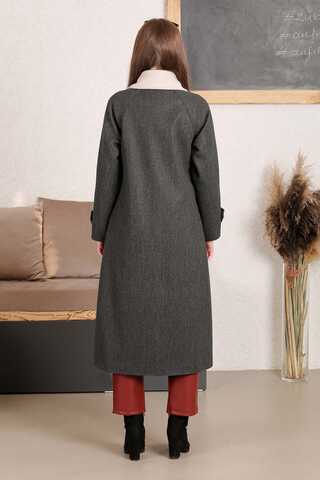 Gömlek Kaşe Kaban Antrasit - 5