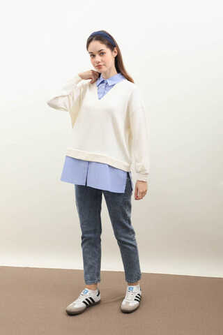 Gömlek Triko Krem - 2