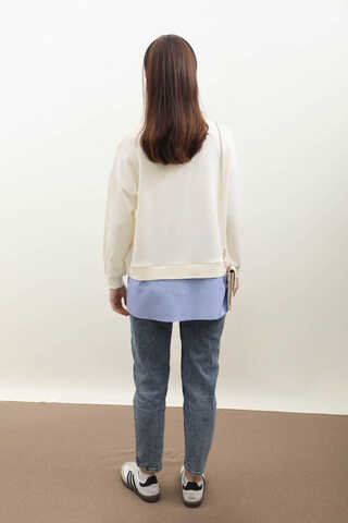 Gömlek Triko Krem - 5