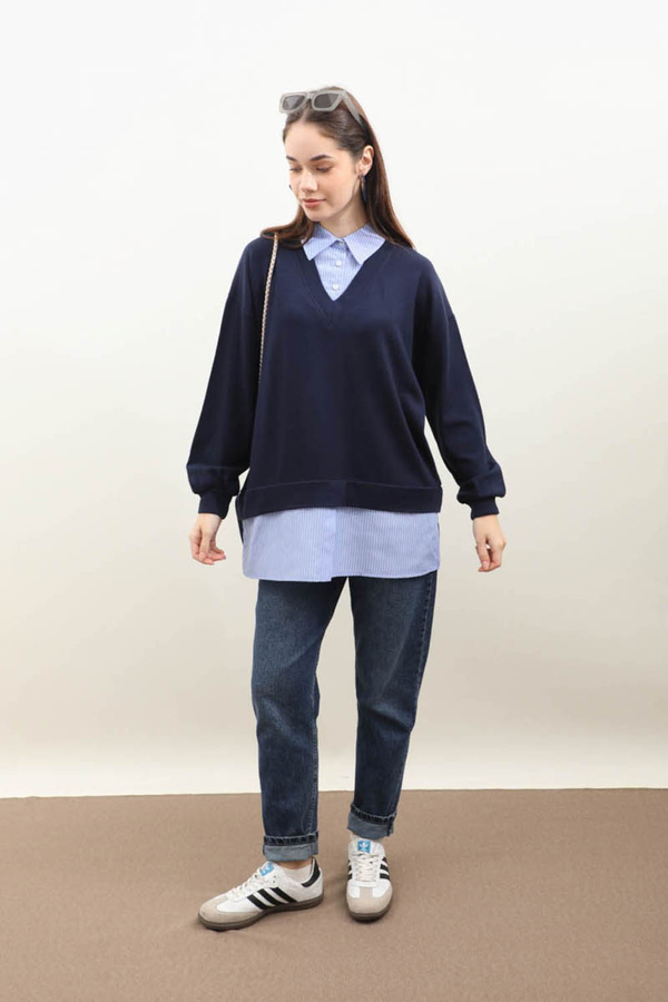 Gömlek Triko Lacivert - 2