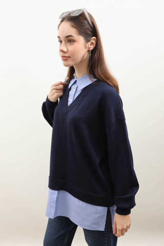 Gömlek Triko Lacivert - 3