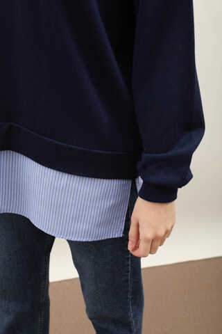 Gömlek Triko Lacivert - 5