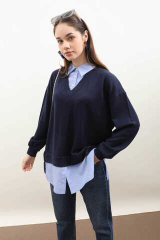 Gömlek Triko Lacivert - 6