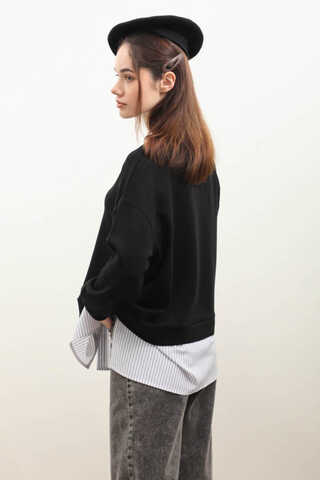 Gömlek Triko Siyah - 8