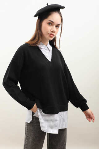 Gömlek Triko Siyah - 3