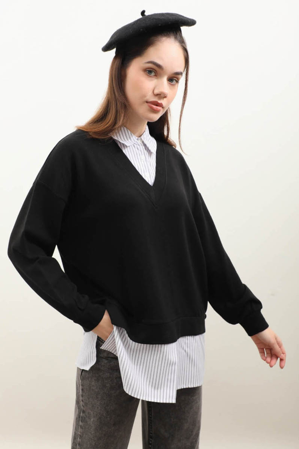 Gömlek Triko Siyah - 3