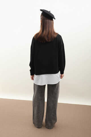 Gömlek Triko Siyah - 7