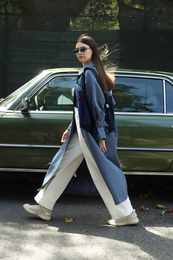 Gömlek Yaka Trençkot İndigo - 3