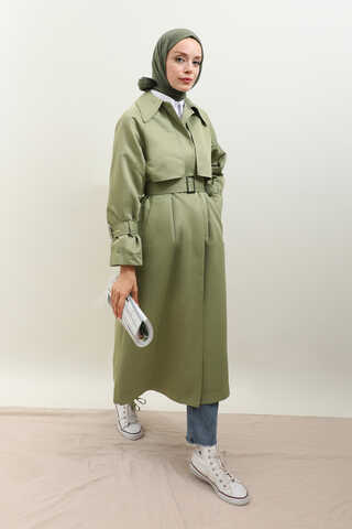 Gömlek Yaka Trençkot Mint - 18