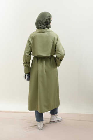 Gömlek Yaka Trençkot Mint - 19