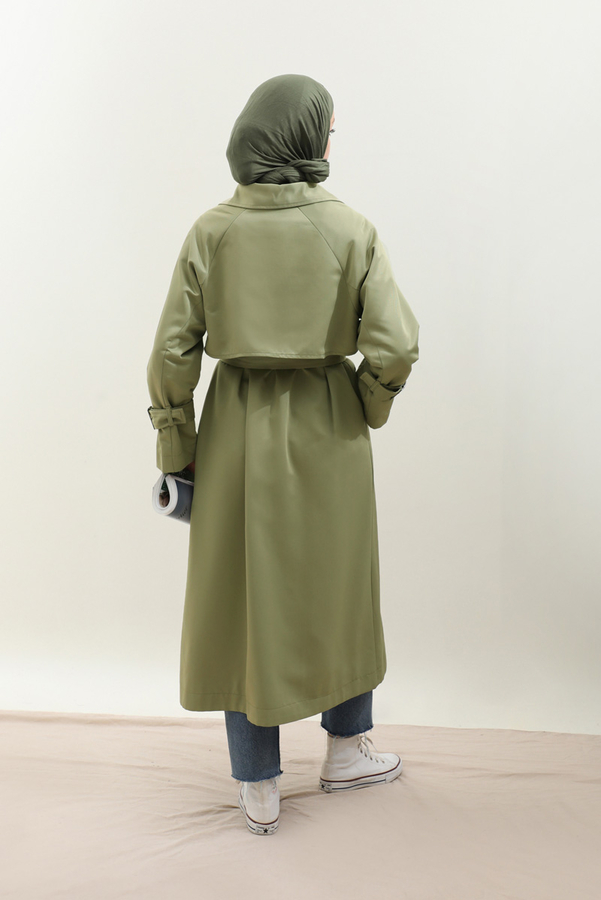 Gömlek Yaka Trençkot Mint - 19