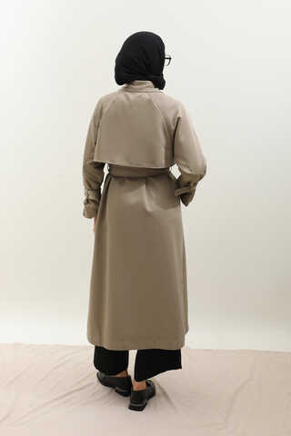 Gömlek Yaka Trençkot Taş - 16