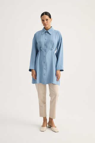 Gömlek Yaka Tunik Bebe Mavisi - 3