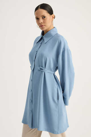 Gömlek Yaka Tunik Bebe Mavisi - 2