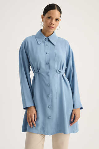 Gömlek Yaka Tunik Bebe Mavisi - 4