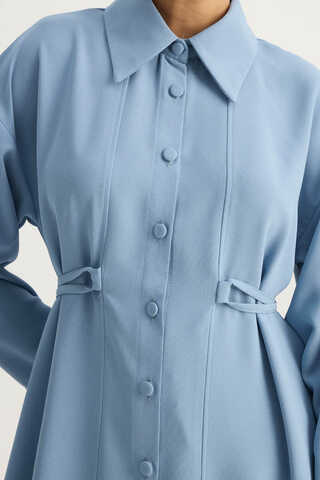 Gömlek Yaka Tunik Bebe Mavisi - 9