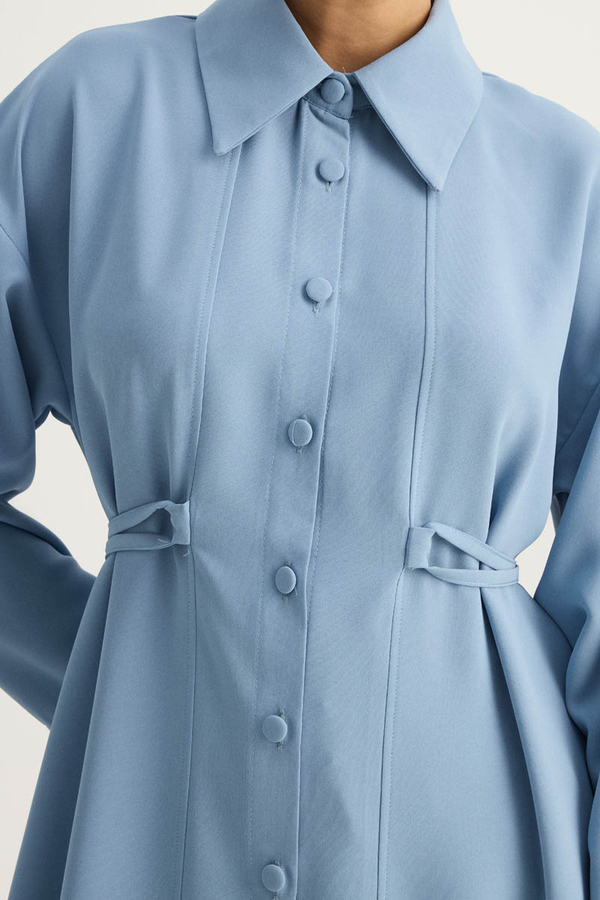 Gömlek Yaka Tunik Bebe Mavisi - 9