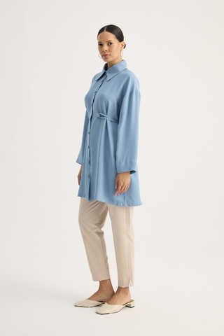 Gömlek Yaka Tunik Bebe Mavisi - 10