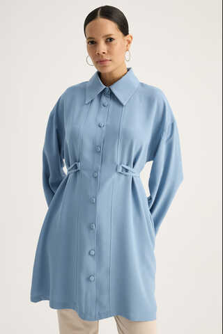 Gömlek Yaka Tunik Bebe Mavisi - 7