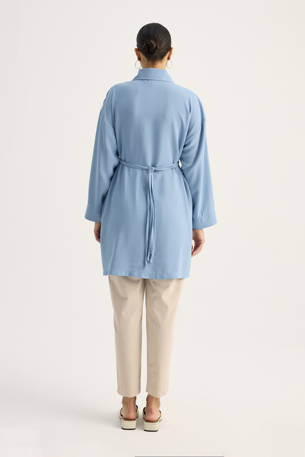 Gömlek Yaka Tunik Bebe Mavisi - 12