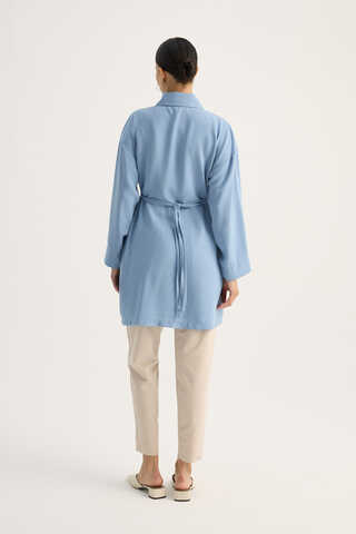 Gömlek Yaka Tunik Bebe Mavisi - 13