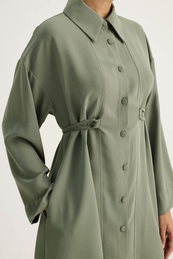 Gömlek Yaka Tunik Koyu Mint - 9