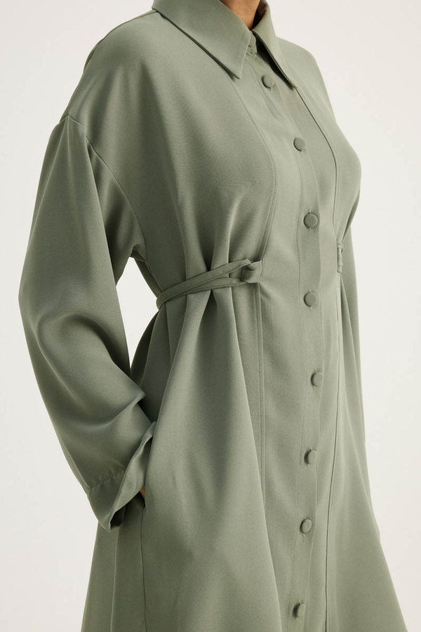 Gömlek Yaka Tunik Koyu Mint - 10