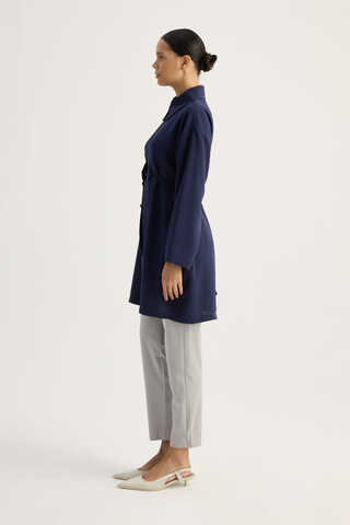 Gömlek Yaka Tunik Lacivert - 10