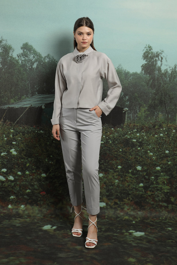 Gül Gömlek Açık Gri - 6